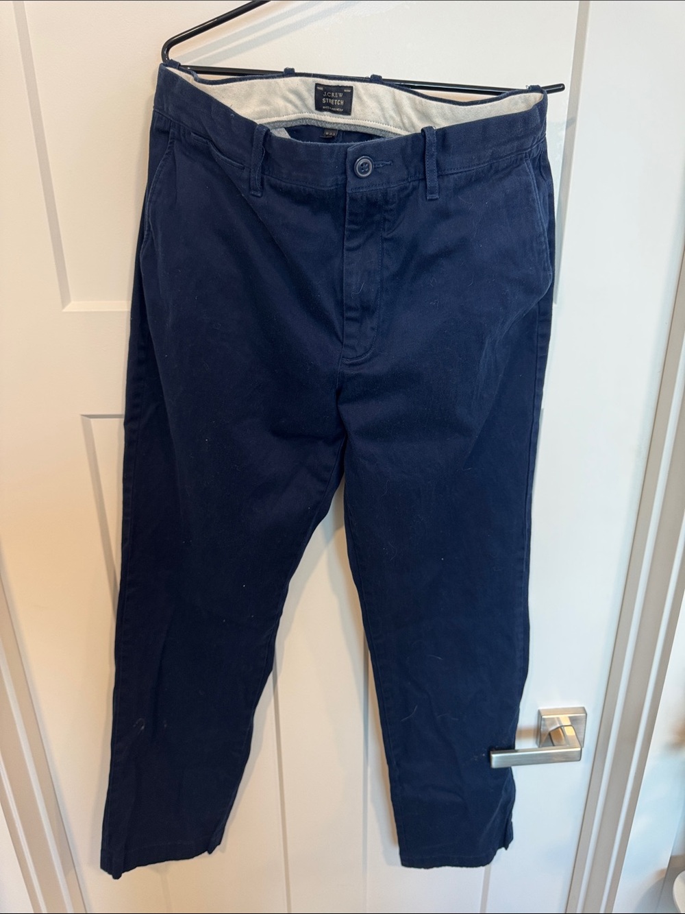 J. Crew Navy Blue Men's 484 Stretch Slim Chinos 33/32 NWOT
